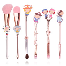 Newest 6PCS  Cartoon Twelve Constellation Series Eyeshadow Blush Makeup Brushes Set